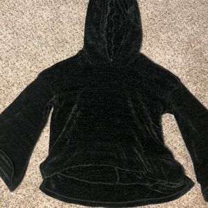 Dark green, super soft cropped hoodie